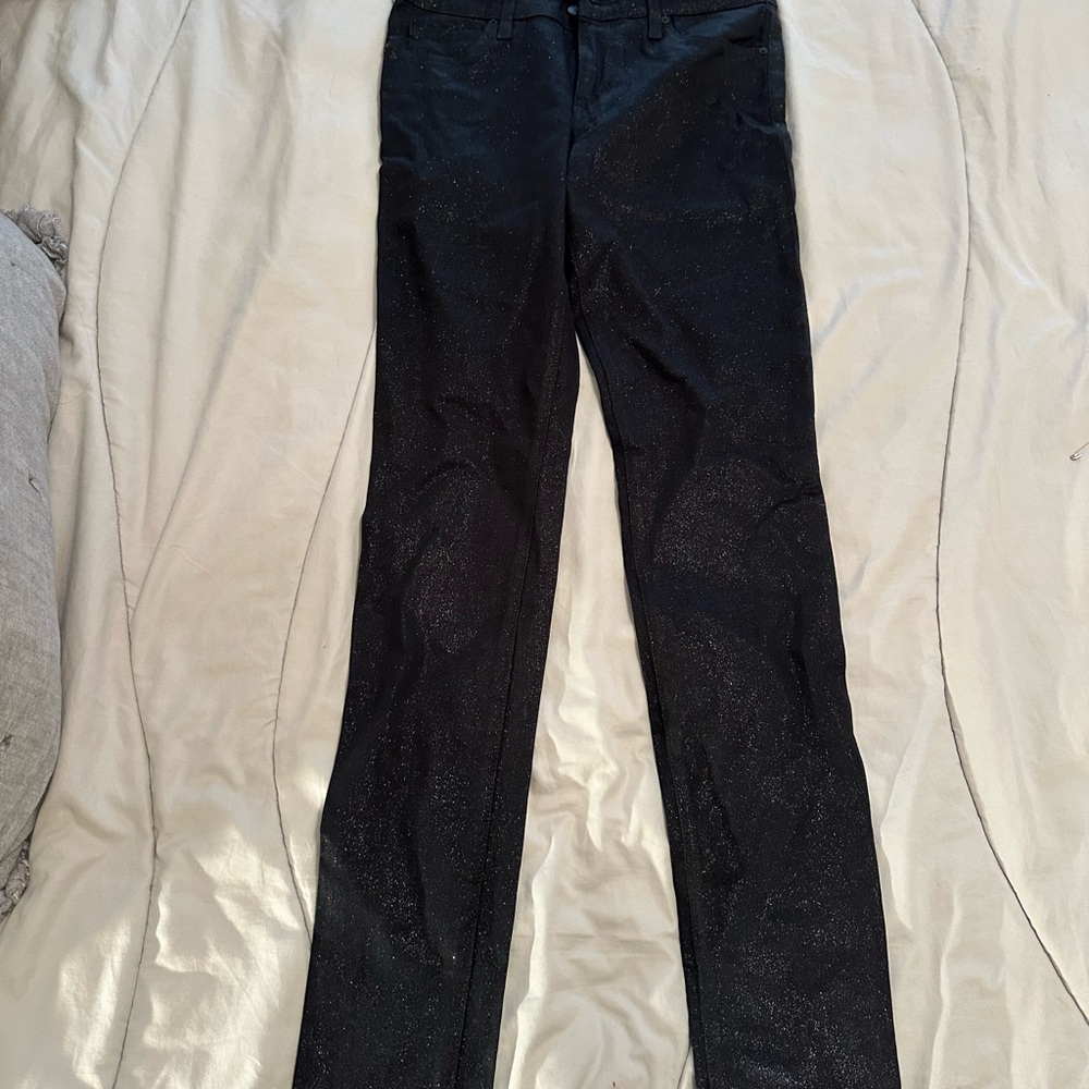 Joe's Jeans Black Sparkle Straight Leg Pants